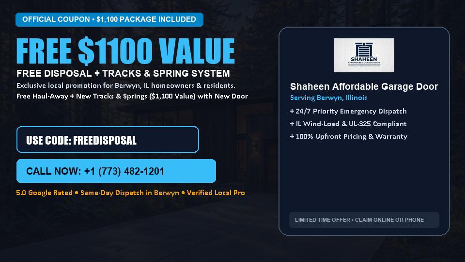 Shaheen Affordable Garage Door FREE Haul-Away & Heavy-Duty Tracks with New Door in Berwyn, IL